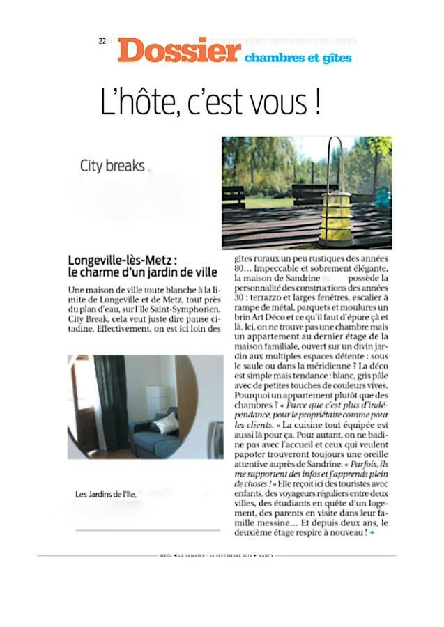 Les Jardins De L'Ile Apartment Longeville-les-Metz ภายนอก รูปภาพ